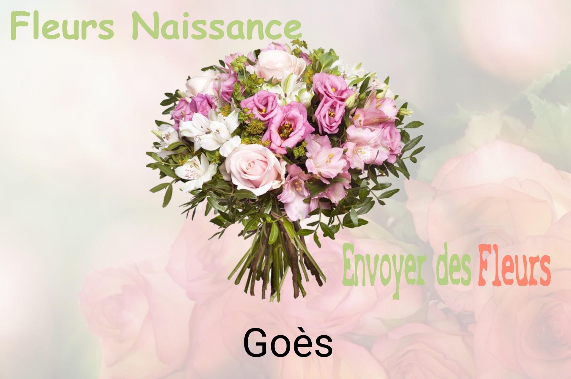 Bouquet de fleurs de naissance livré à Goès